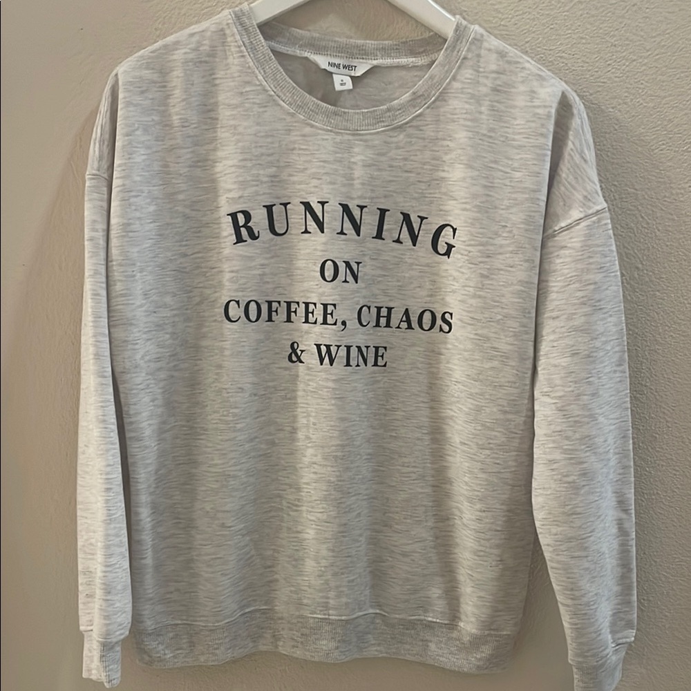 Gray Nine West Graphic Sweater